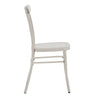 Metal Dining Chairs (Set of 2) - Antique White Finish