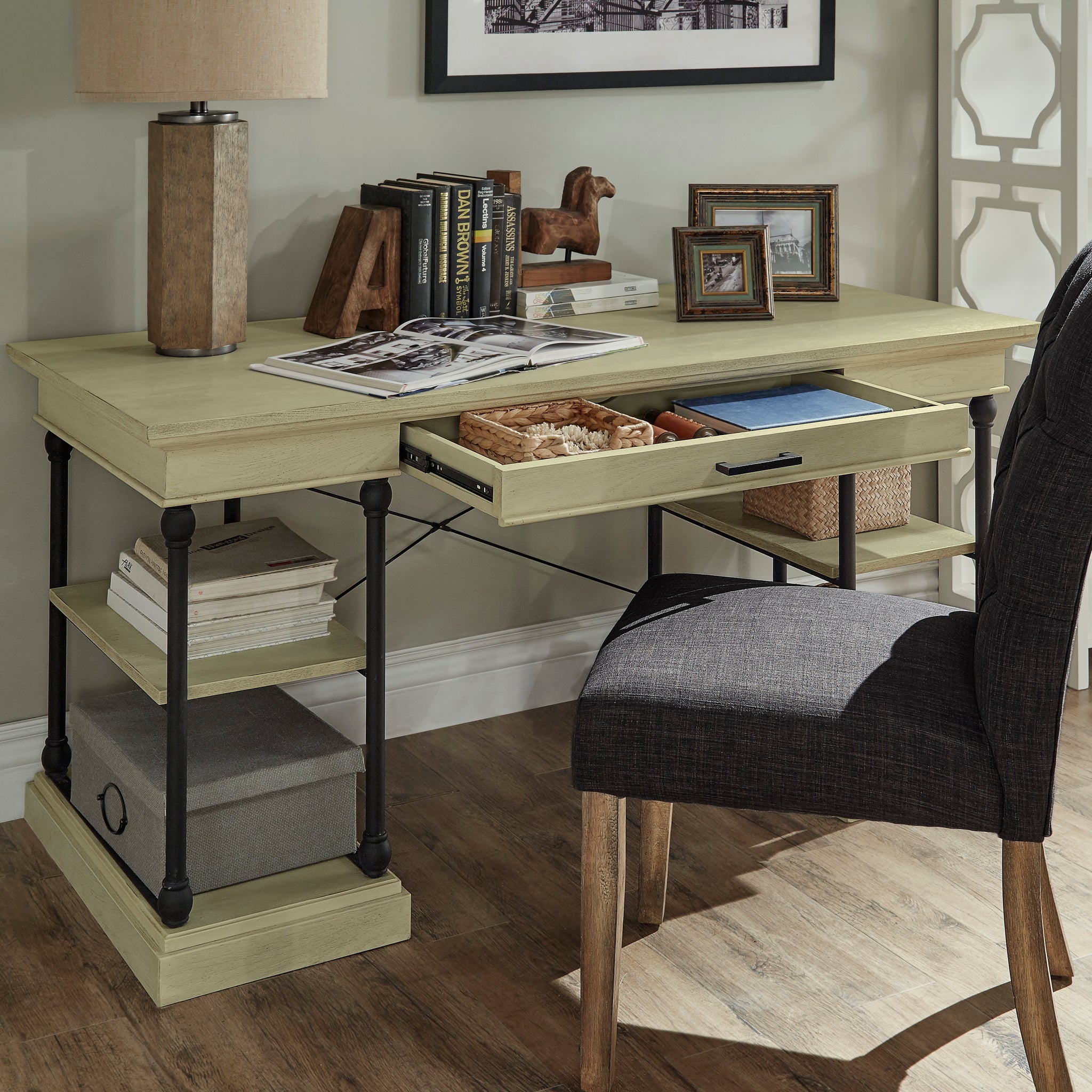 grey corner desk small