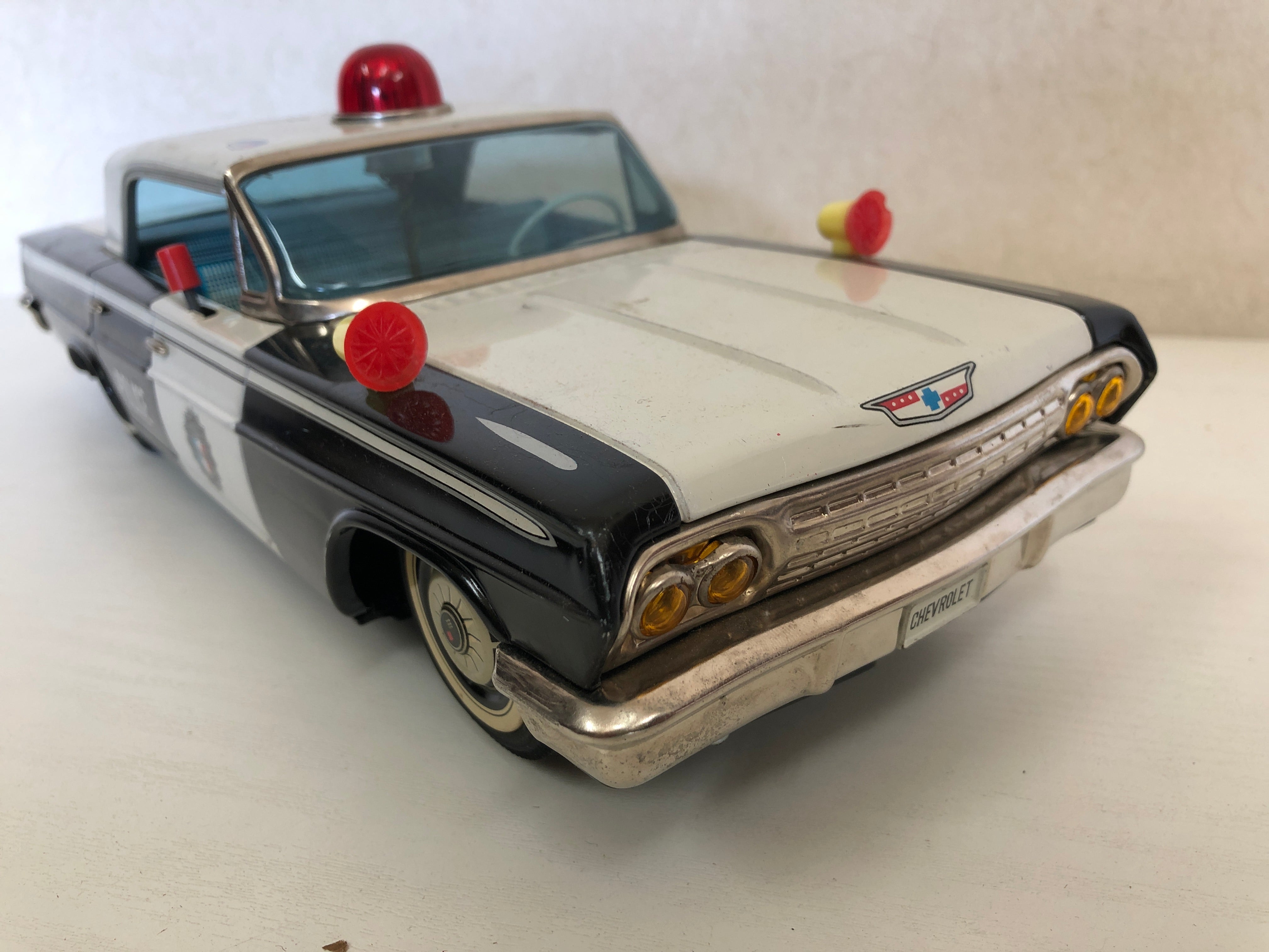 シルバー/レッド CHEVROLET Vintage Jap. Tin Toy Carsブリキ - 通販