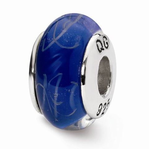 White Christmas Tree Glass Bead – Blue Beetle