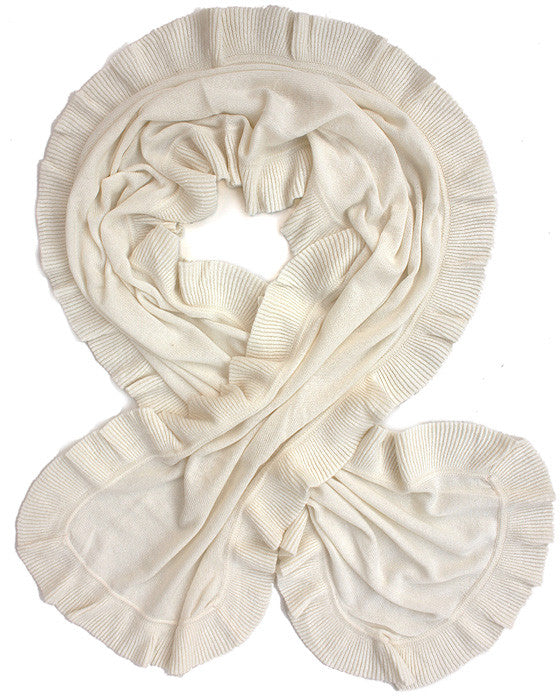 cashmere ruffle wrap