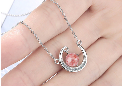 I LOVE YOU FOREVER AND ALWAYS - CRYSTAL CLAVICLE NECKLACE FOR  BEAUTIFUL GIRLFRIEND