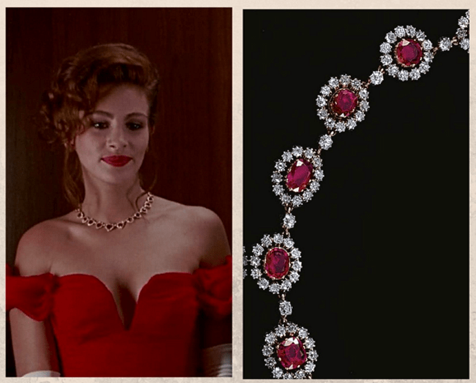 "Pretty Woman": Rubin- und Diamant-Halskette