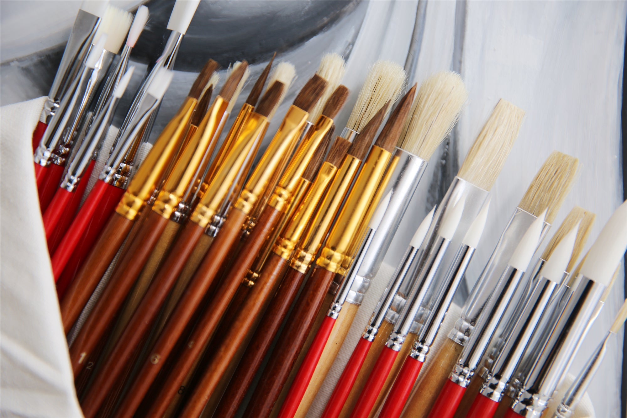 Artify 38 Pcs Paint Brushes Art Set for Acrylic Oil Watercolor Gouach