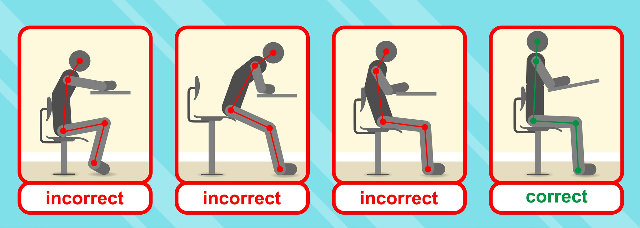 FRISKA posture when sitting or standing at your desk