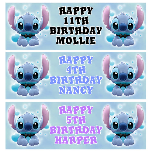 2 x DISNEY STITCH Personalised Birthday Wrapping Paper - Disney Stitch  Personalised Gift Wrap - Disney Wrapping Paper - Stitch Gift Wrap D3