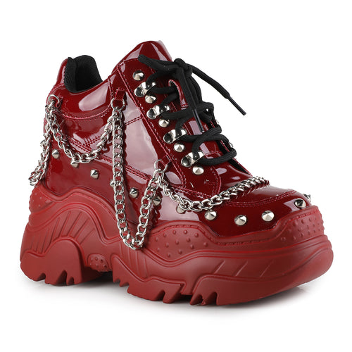 SPACE CANDY PLATFORM SNEAKERS WITH STUDS SPACE CANDY-WHTPT