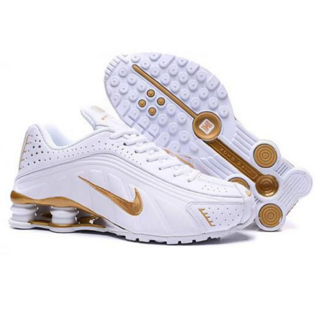 nike branco e dourado