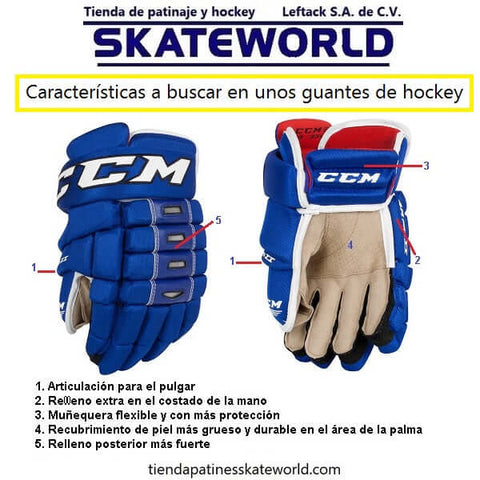 Características a buscar en unos guantes de hockey