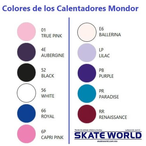 Colores de los Calentadores para patinadora Mondor de venta en Skate World