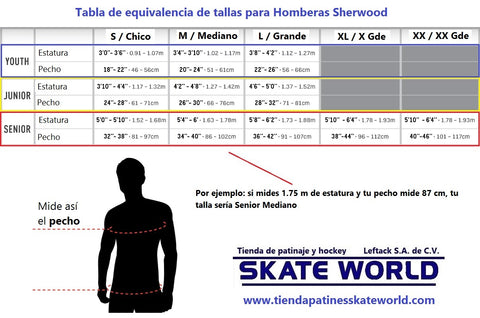 Tallas de hombreras de Sherwood Hockey de venta en Skate World