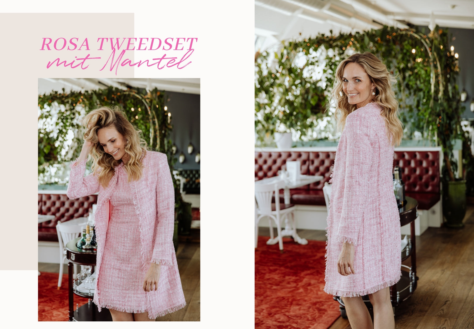 Tweedheart Tweedset rosa