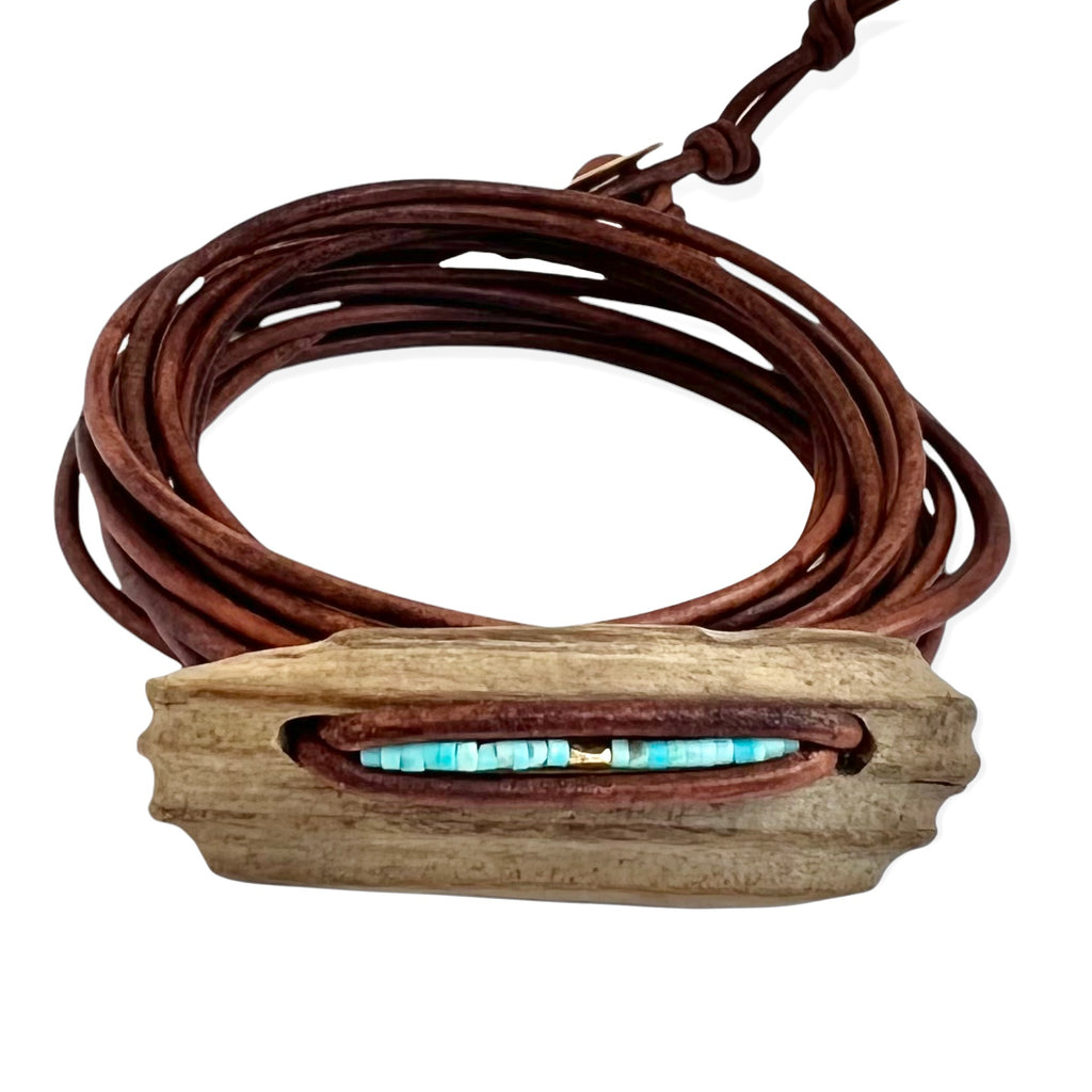 Driftwood + Turquoise Bracelet
