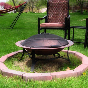 Cast Iron Bowl Fire Pit With Copper Finish Fire Pit Plaza