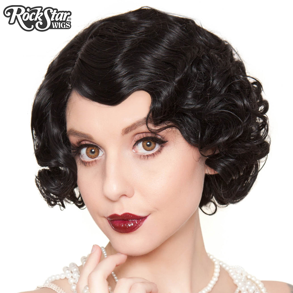 Rockstar Wigs 1920 S Flapper Finger Waves Black 00837 Dolluxe