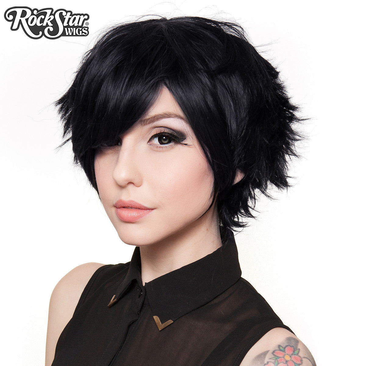 Cosplay Wigs USA™ Boy Cut Short - Black -00258 – Dolluxe®