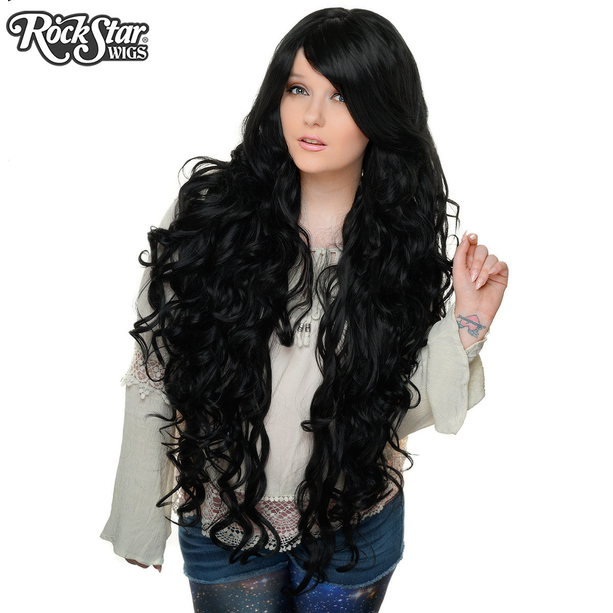 Cosplay Wigs USA™ Curly 90cm/36" - Black -00317 – Dolluxe®
