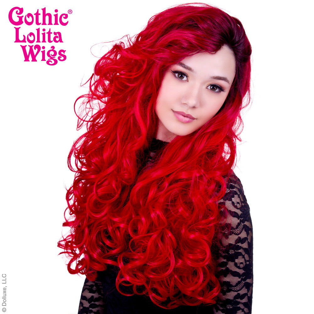 Lace Front Curly Dark Roots - Red -00566 – Dolluxe®