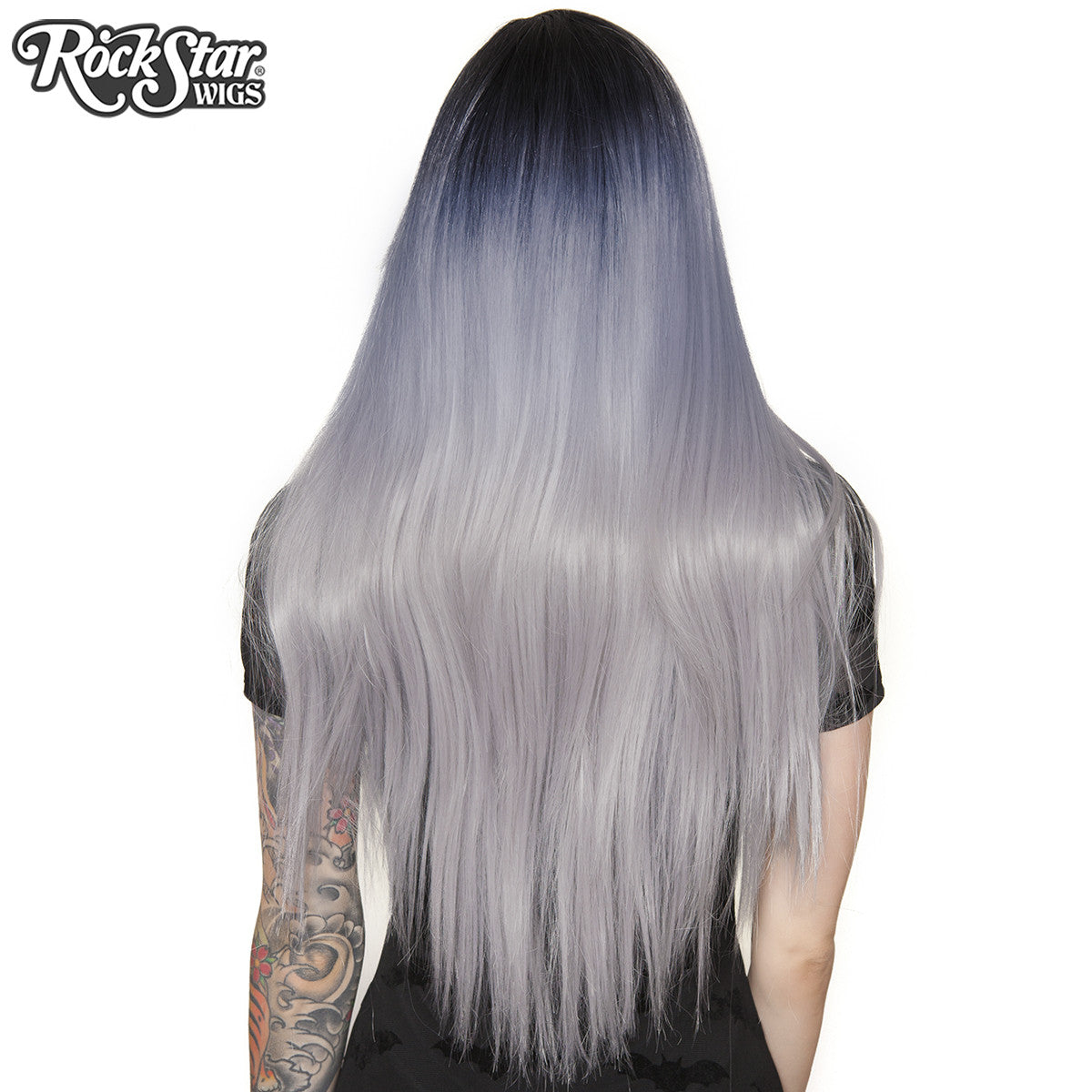 Rockstar Wigs Bella Dark Root Collection Silver 00056 Dolluxe