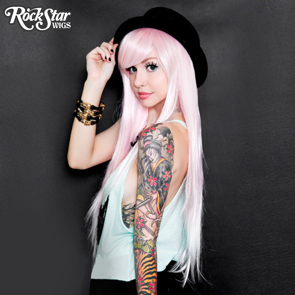 RockStar Wigs Ombre Alexa™ Collection - Pink to White Fade 