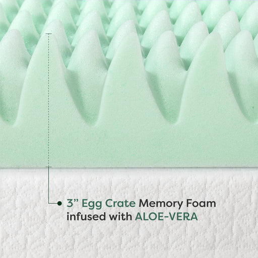 2 Egg Crate Memory Foam Topper with Herbal Infusion — Best Price