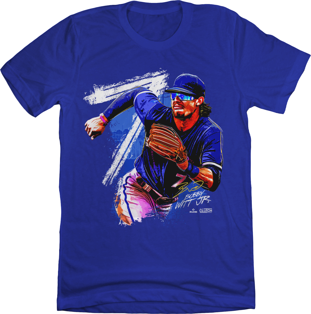 Bobby Witt Jr. Grunge MLPBA Tee | KC Baseball Gear | In The Clutch