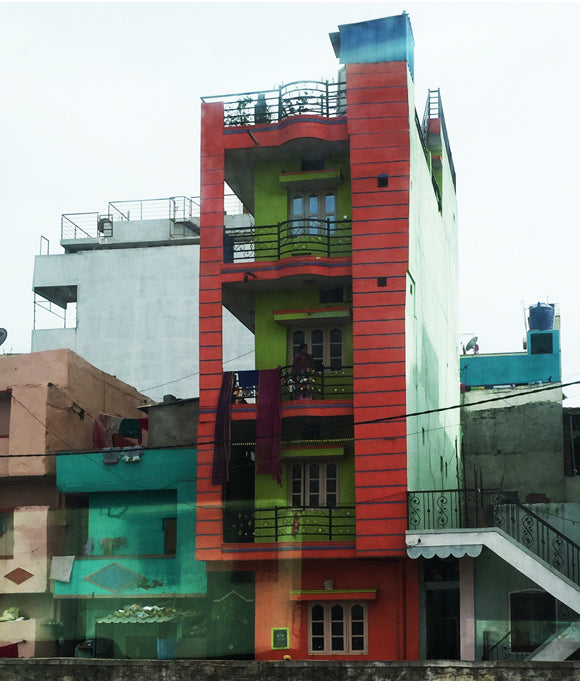 red green building