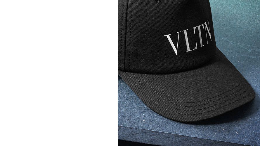 Valentino Garavani Black VLTN Baseball Cap