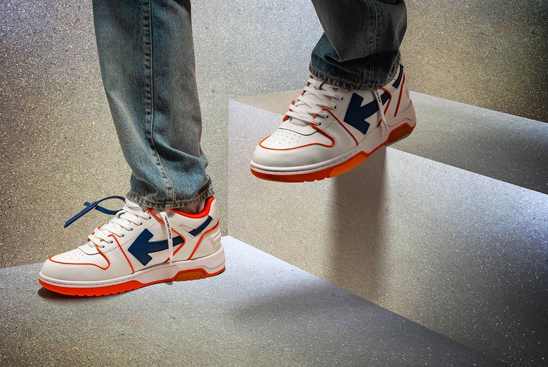 Off-White c/o Virgil Abloh Out Of Office Orange & Blue Trainers