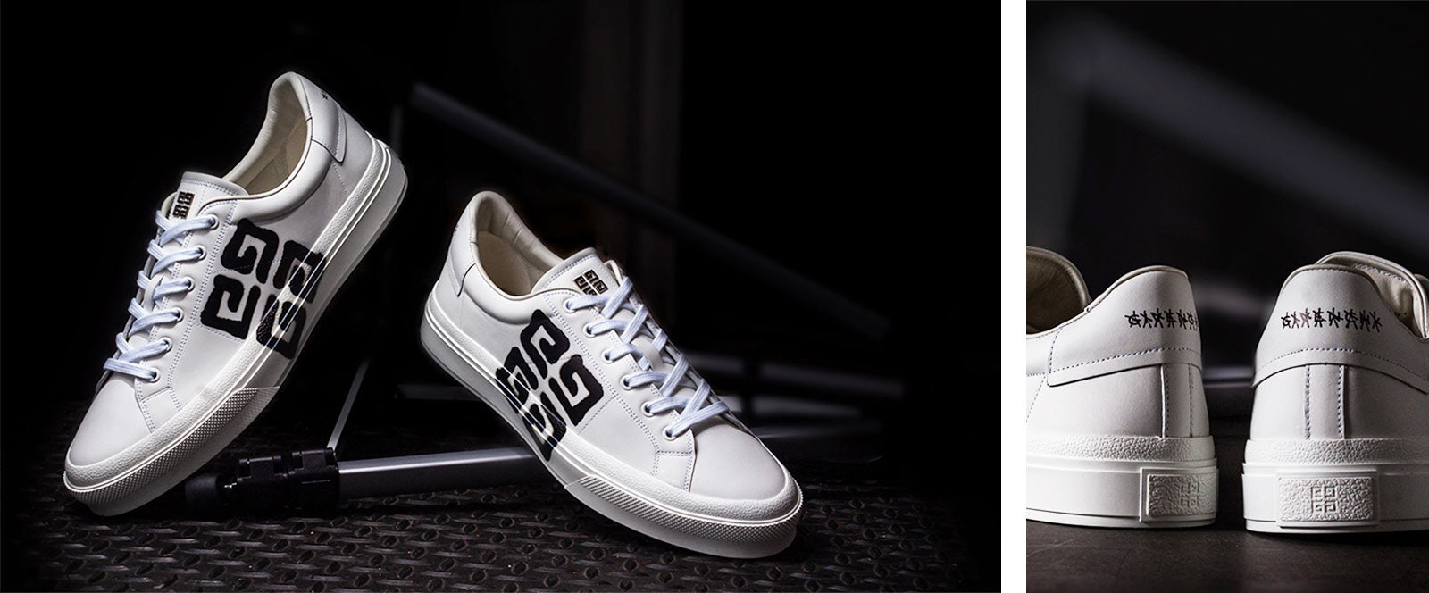 Givenchy White Tag-Effect Logo City Sport Trainers