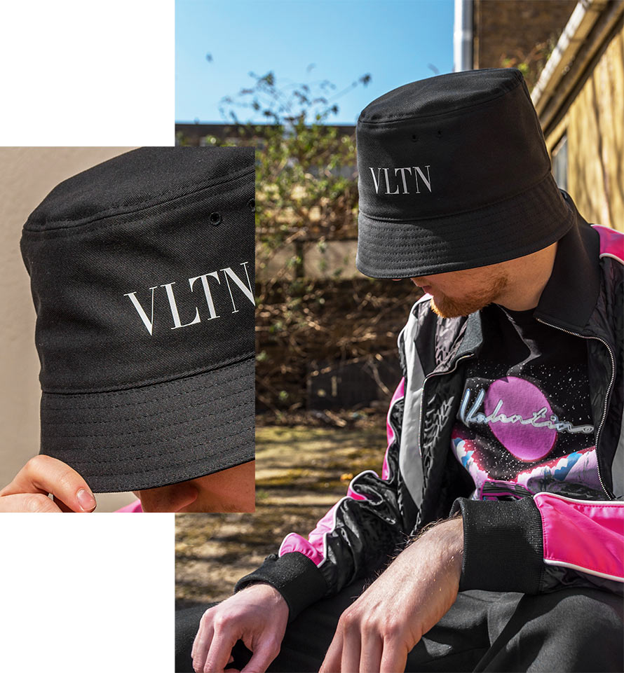 Valentino Garavani Black VLTN Bucket Hat