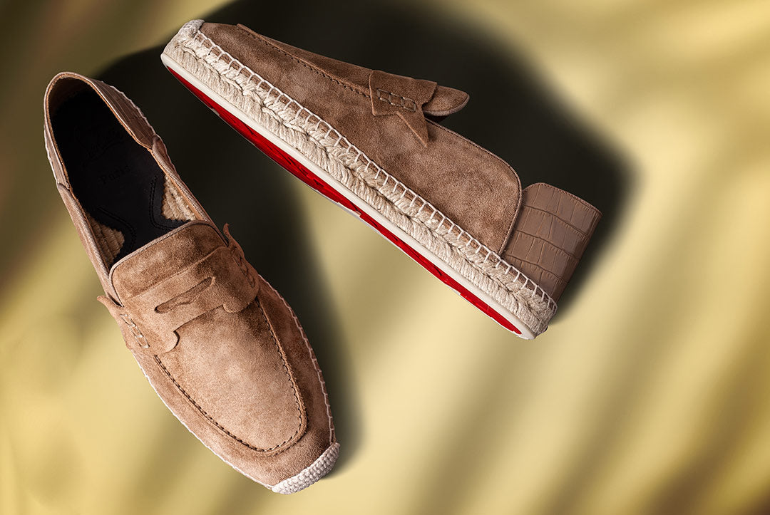 Christian Louboutin Paquepapa No Back Brown Espadrilles