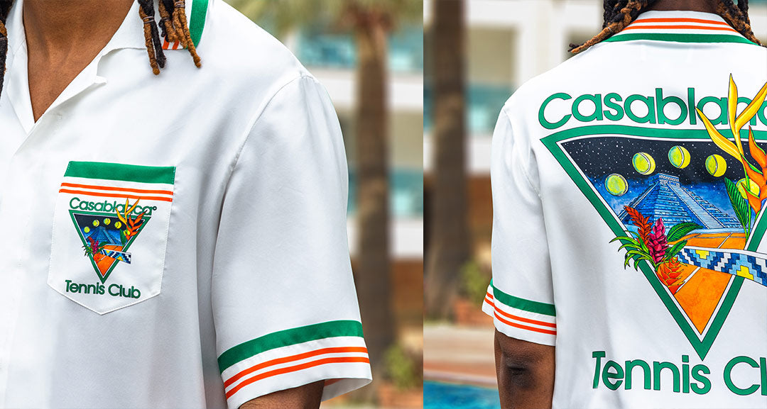 Casablanca White Tennis Club Icon Silk Shirt