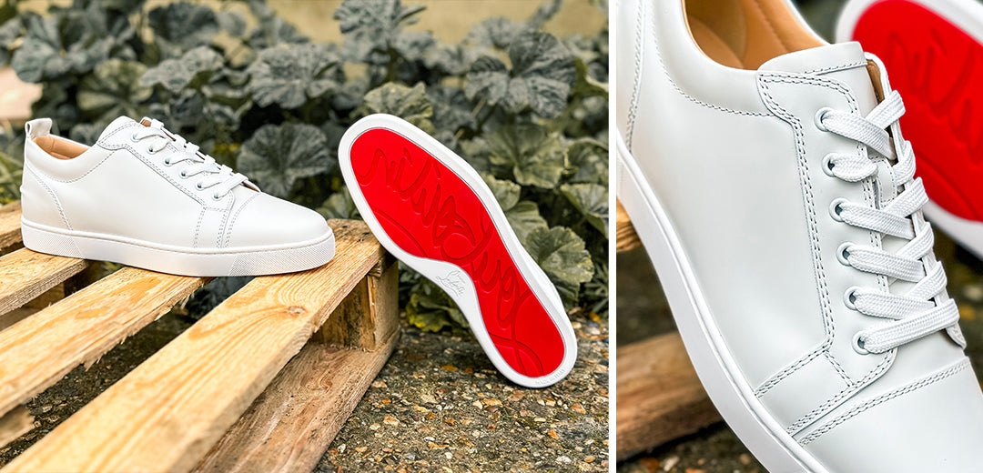 Christian Louboutin Louis Junior White Leather Trainers