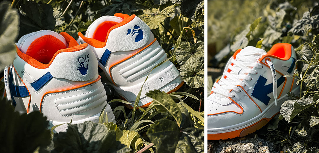 Off-White c/o Virgil Abloh Out Of Office Orange & Blue Trainers