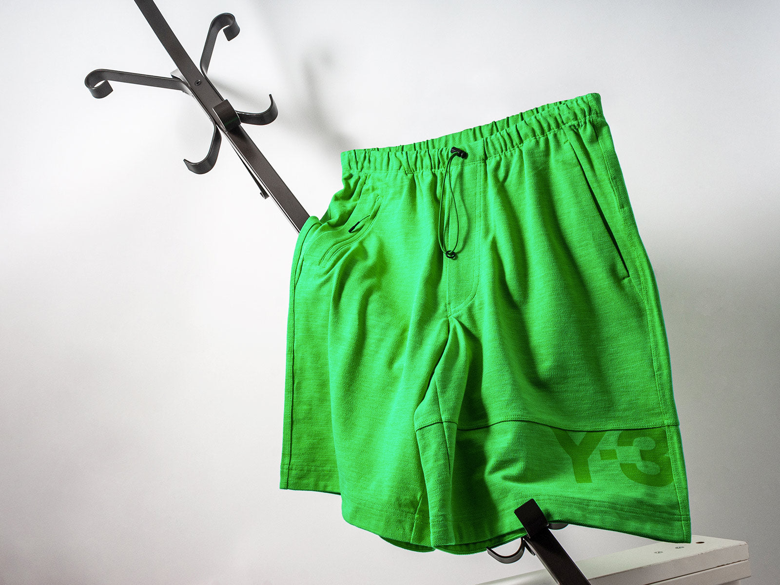 Y-3 Green Classic Pique Shorts