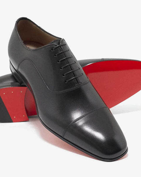 Christian Louboutin Greggo Black Leather Oxford Shoes