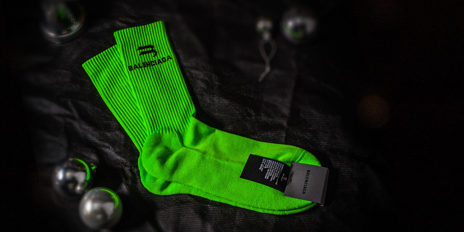 Stocking Fillers Editor’s pick - Balenciaga Green Sporty B Sport Socks