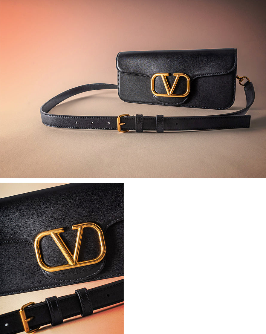 Valentino Garavani Black Loco Crossbody Bag