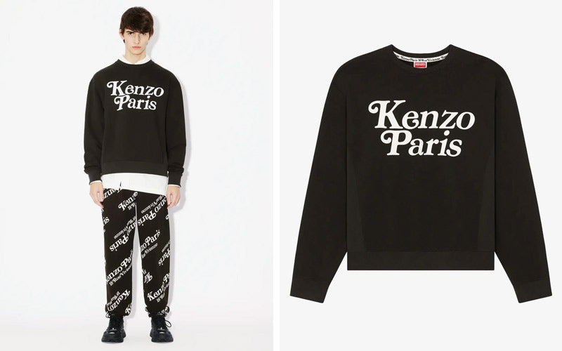 This sweatshirt, the result of a collaboration between KENZO Paris and Verdy, is a must-have addition to any modern streetwear wardrobe. The retro style of the 'KENZO by Verdy' signature is reinforced by ribbed panels with vintage accents on the sides.