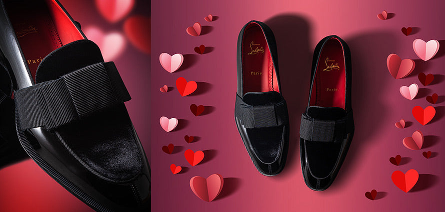 Christian Louboutin Black Styleeto Flat Patent Leather Loafers