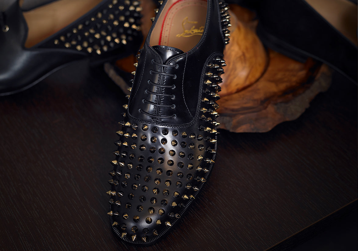 Christian Louboutin Bruno Spikes Flat Oxford Shoes