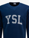 Saint Laurent Navy Blue YSL Print Sweatshirt