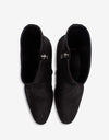 Saint Laurent Wyatt Black Lizard Embossed Ankle Boots