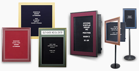 Custom Letter Boards - Small to Mid-Size, Wall-Mount and Floorstand