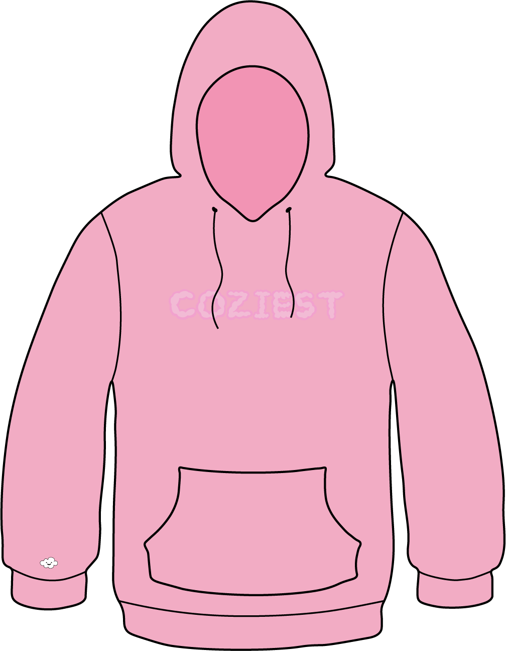 pastel pink oversized hoodie