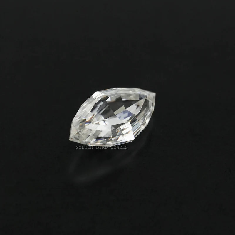 2.50 carat modern step-cut marquise Moissanite stone