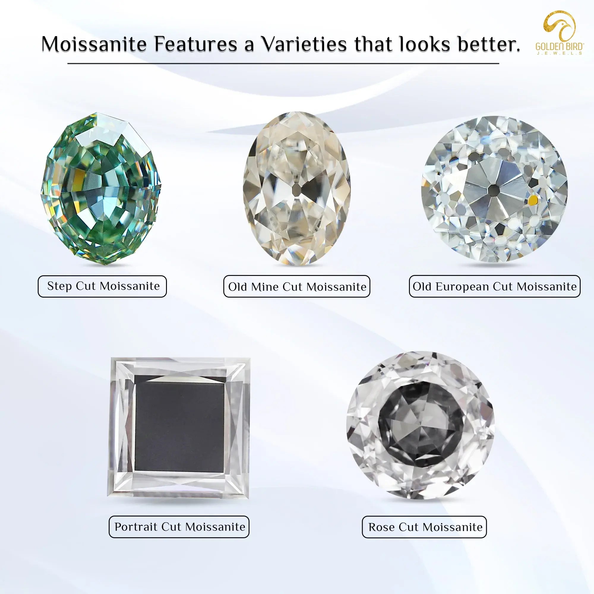 Moissanite cut options to choose for an engagement and wedding jewelry