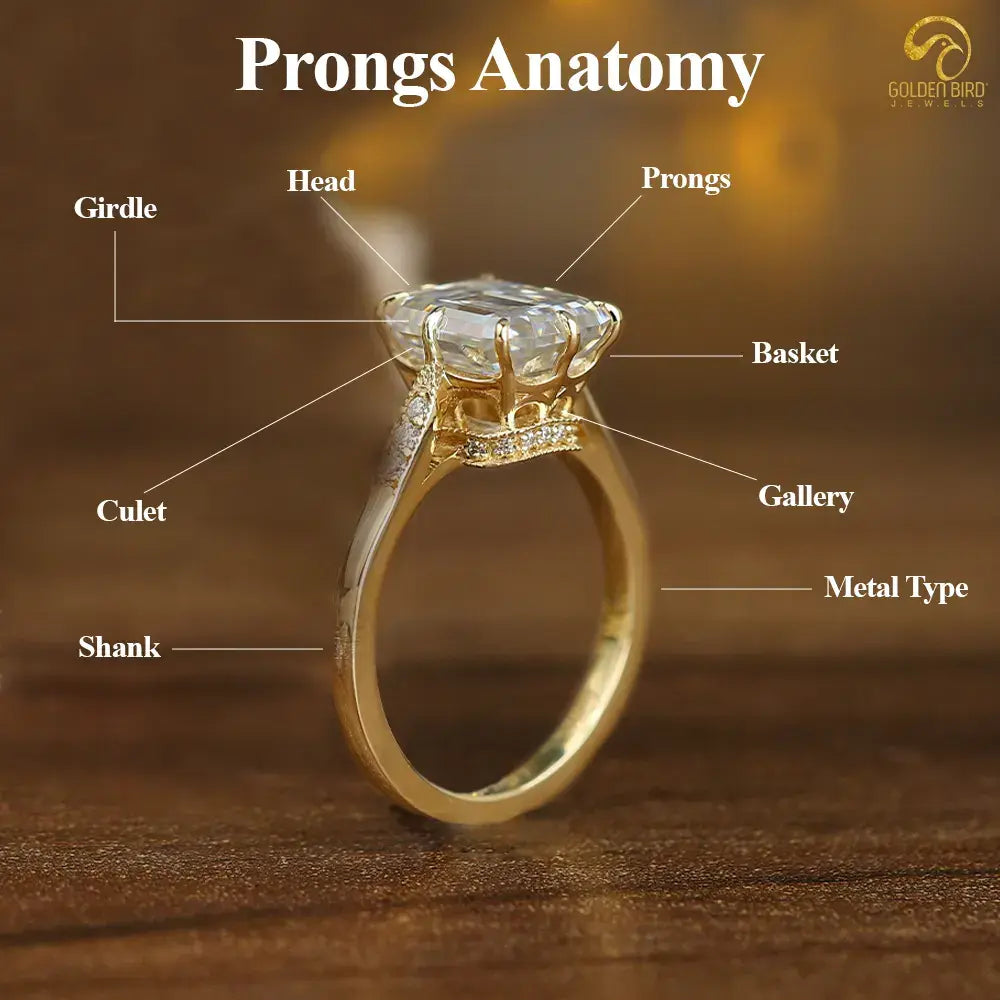 Anatomy of prongs settings in rings