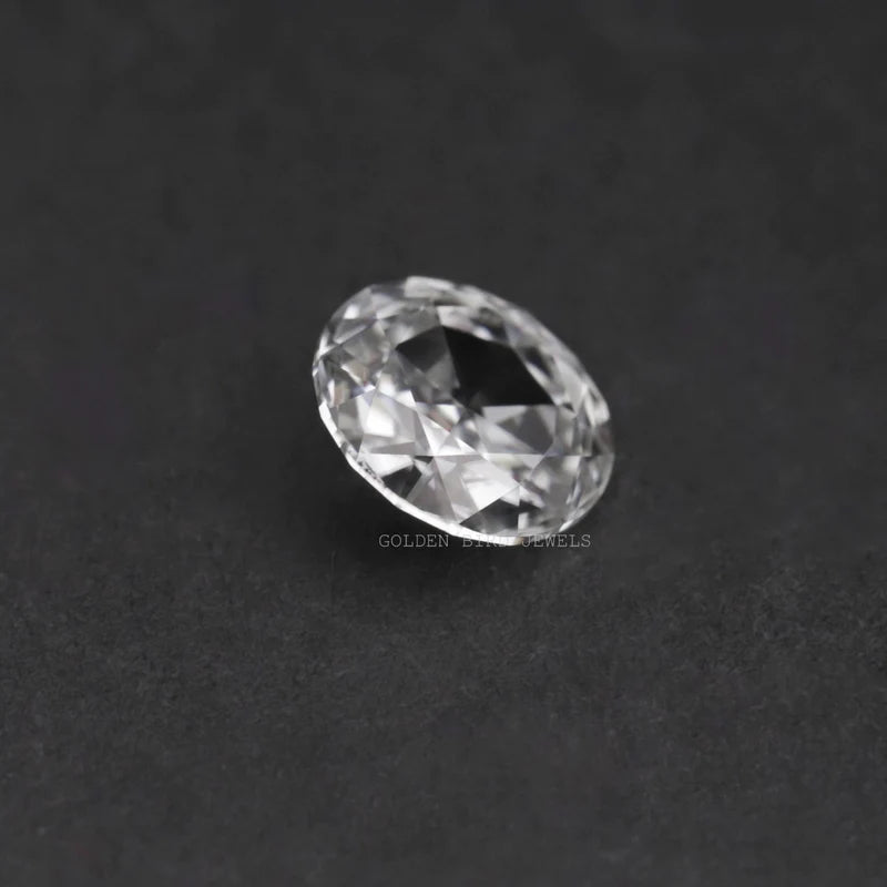 Round rose cut VVS Moissanite stone